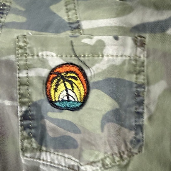 Ashley Utility Collection Camo Military Jacket Patchwork Y2K Women's L - Picture 5 of 16